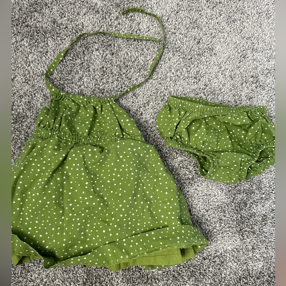 Janie and Jack Green Halter Top